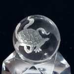 水晶丸玉彫刻　玄武(czcb004-3)
