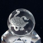 水晶丸玉彫刻　玄武(czcb004-3)